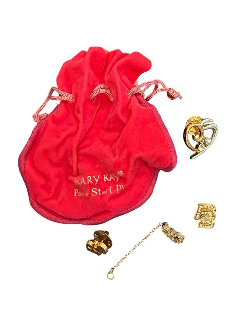 Mary Kay Bundle of (4) PowerStart Pins with Jewelry Pouch Power Start Pins